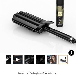 ghd Black Triple-Barrel Wave Wand
